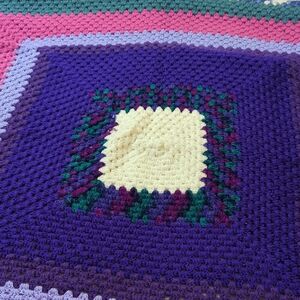 Cozy Multicolor Crochet Throw Blanket
